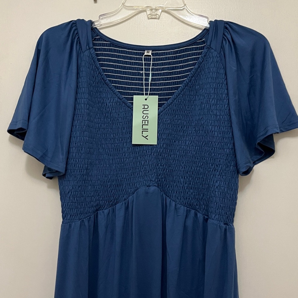 AUSELILY Blue Short Sleeve Dress
NEW WITH TAGS